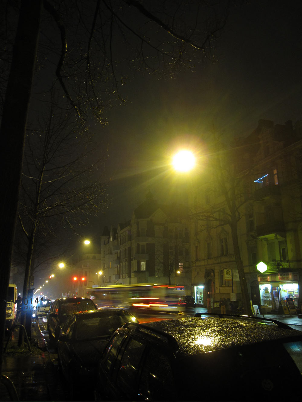 Regenstrassen . Wiesbaden . 1. Februar 2014 . 18.13h